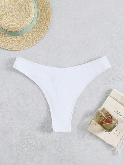 Swim Basics 夏日海滩纯色比基尼泳裤