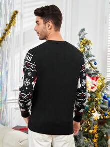 Manfinity VCAY 男士聖誕圖案毛衣 - 彩色 - 查看 2