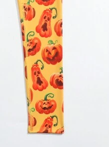 Tween Girl Halloween Print Leggings