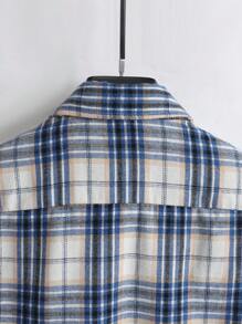 Manfinity Homme Men Plaid Print Shirt Without Tee, Long Sleeve Button Up Casual Shirt, Fall