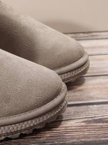 2025新款女士短踝雪地靴，保暖百搭简约设计防滑，秋冬季毛绒靴 - 杏色 - 查看 7