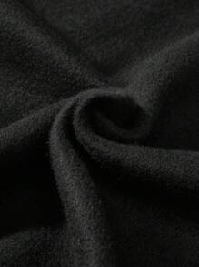 少女卡通字母图案卫衣 - 黑色 - 查看 6