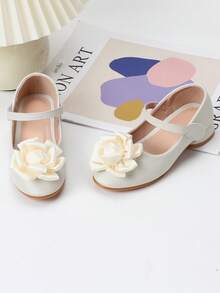 Kids' Princess Ballet Flats With Flower Decor, 2023 Spring & Autumn Collection