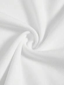 SHEIN BASICS Women's Solid Color Round Neck Long Sleeve Slim Casual T-Shirt