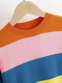 SHEIN Cô Gái Trẻ Khối màu Áo len - Nhiều màu - Xem 4