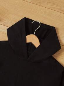 RueChic Teen Girl Slogan & Butterfly Print Hoodie - Black - View 3