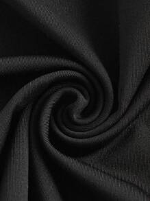 SHEIN EZwear Plus Solid Crop Tank Top - Black - View 3