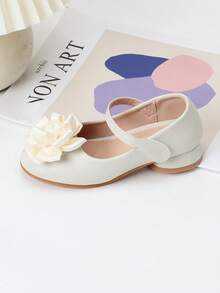 Kids' Princess Ballet Flats With Flower Decor, 2023 Spring & Autumn Collection