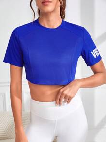 Gameset SHEIN Sport Letter Graphic Crop Sports Tee