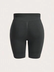 大碼2入組無縫寬腰帶運動短褲 - 彩色 - 查看 2