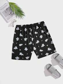Men Cartoon Graphic Lounge Shorts - Multicolor - View 2