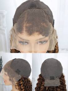 Highlight Transparent Lace Front Water Wave 13*4 Human Hair Wigs Piano Color With Baby Hair Pre Plucked Hair Replacement Wig For Women - S4/27 - View 7