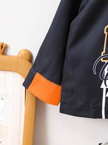 男嬰卡通和字母圖案POLO衫 - 彩色 - 查看 3