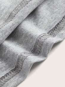 SHEIN EZwear Solid Ruched Halter Top - Light Grey - View 4