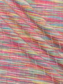 Tween Girl Space Dye Mock Neck Dress - Multicolor - View 5