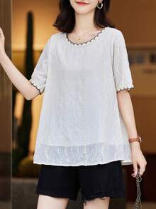 Camicetta monocolore con manico normale