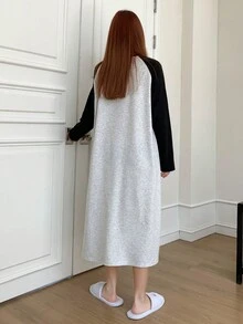 DAZY 字母圖案插肩袖休閒服洋裝