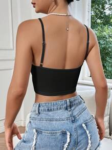 SHEIN EZwear 素色吊帶短上衣