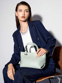 BizChic Fashionable And Simple Handbag - Mint Green - View 8