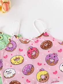 Tween Girl 3pcs Cartoon Graphic Underwear