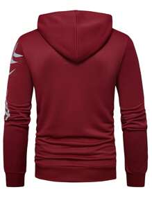 Manfinity LEGND 男士運動衫 - 酒紅色 - 查看 2