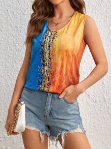 SHEIN LUNE 圖案印花背心上衣