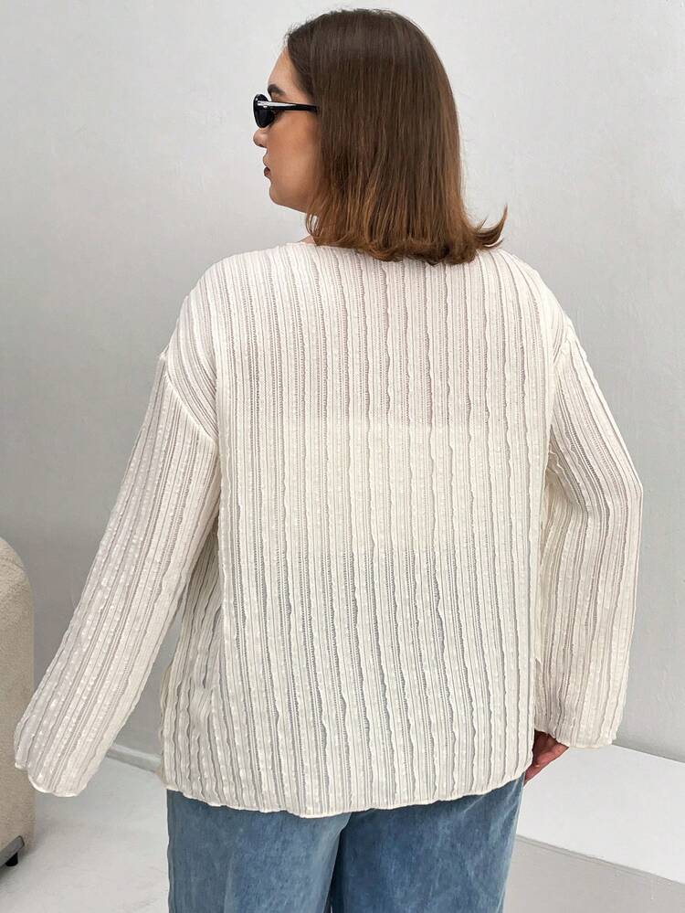 Plus Solid Drop Shoulder Tee