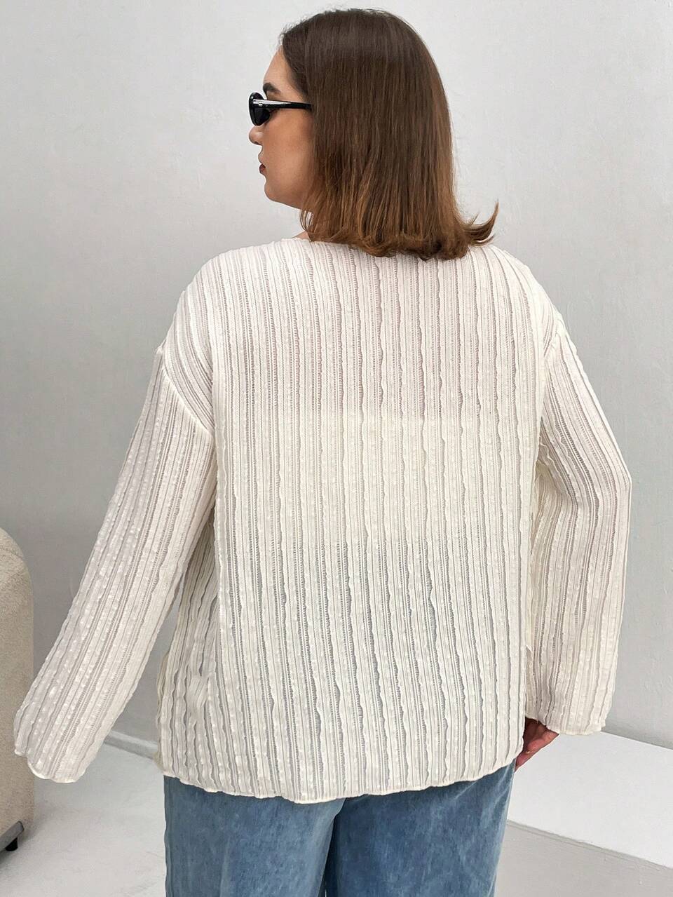 Plus Solid Drop Shoulder Tee