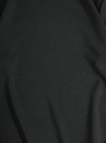 Men Letter Graphic Drop Shoulder Sweatshirt - Black - View 7