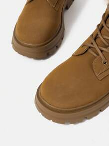 SheIn MOD 女性休閒靴子,時尚女性靴子 - 駝色 - 查看 4