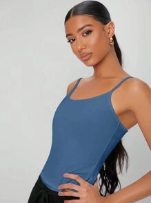 SHEIN Tall Solid Cami Top - Dusty Blue - View 5