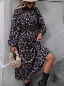 SHEIN LUNE 碎花燈籠袖洋裝