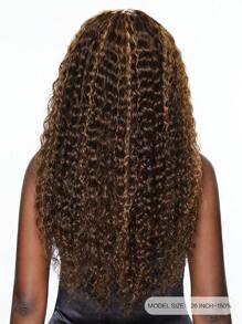 Highlight Transparent lace front water wave 13*4 lace front wigs With Baby Hair Pre Plucked Bleached Knots Hair Replacement Wig for women Wear to GO 16-30inch - SP4/27 - View 6