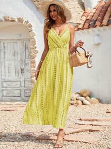 SHEIN VCAY 紮染圖案吊帶洋裝