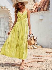 SHEIN VCAY 紮染圖案吊帶洋裝