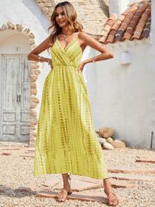 SHEIN VCAY 紮染圖案吊帶洋裝