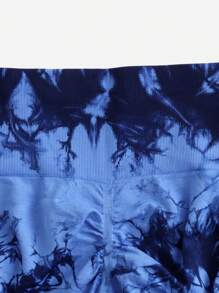 SHEIN Sports 3入組無縫紮染高腰運動打底褲 - 彩色 - 查看 6