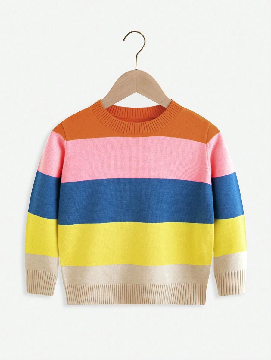 SHEIN Cô Gái Trẻ Khối màu Áo len - Nhiều màu - Xem 1