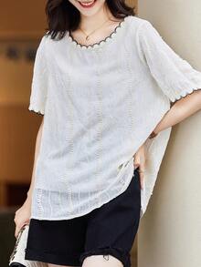 Camicetta monocolore con manico normale