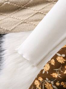SHEIN Cô Gái Trẻ Cổ giả Áo thun & In hoa Đầm Tổng thể - Nhiều màu - Xem 6