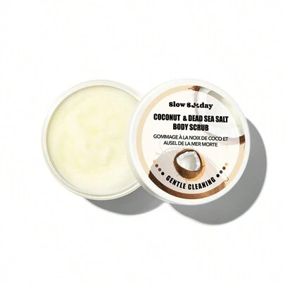 SlowSunday Coconut  & Dead Sea Salt Body For Silky Smooth Skin Body Scrub Exfoliates & Restores Skin's Natural Nutrients 100ml