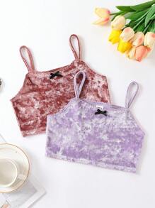 Tween Girl 2pcs Bow Front Underwear - Multicolor - View 1