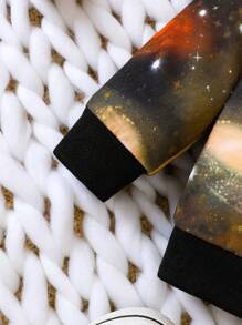 Baby Boy Galaxy & Letter Graphic Sweatshirt