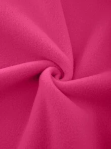 SHEIN EZwear Plus Slogan Graphic Thermal Lined Sweatshirt - Hot Pink - View 4