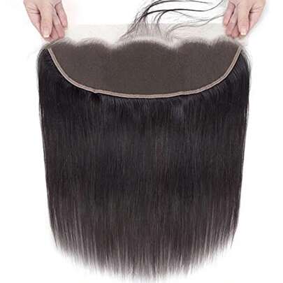 Transparent 13*4 Ear To Ear Lace Frontal closure long straight remy Unprocessed frontal human hair