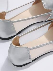 女士平底鞋 - 銀色 - 查看 6