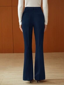 MOTF PREMIUM FLARED SUIT PANTS - Navy Blue - View 6