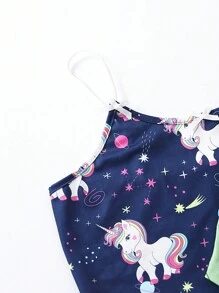Tween Girl 3pcs Cartoon Graphic Underwear