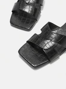 SheIn BIZ Của phụ nữ Đúng mốt Dép phẳng , Giải trí Và Thoải mái Cho mùa hè - màu đen - Xem 8