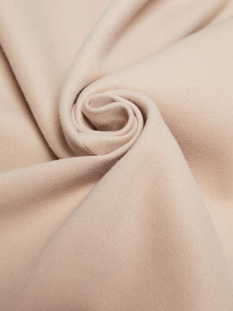 Lapel Neck Belted Split Thigh Overcoat